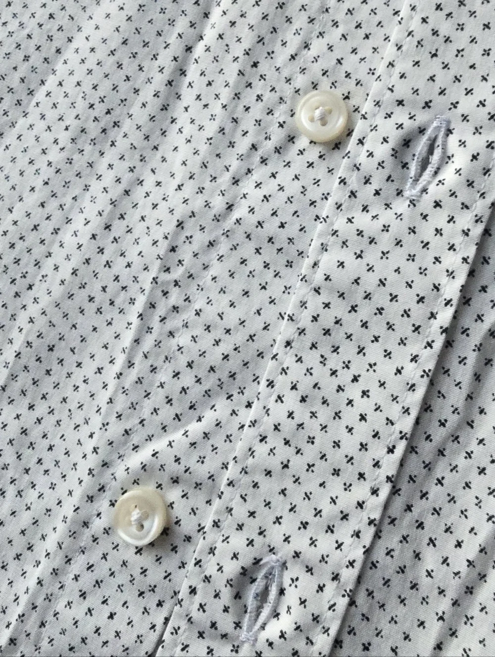 J.Crew Short-sleeve stretch Secret Wash cotton poplin shirt in mini cross print